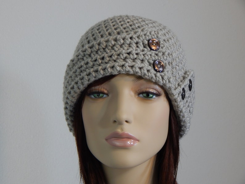 Crochet PATTERN PDF, The Lovie Hat, Womens Winter Hats, Ladies Crochet Hat Pattern, Crochet Beanie, Folded Cuff Hat, MarlowsGiftCottage image 2