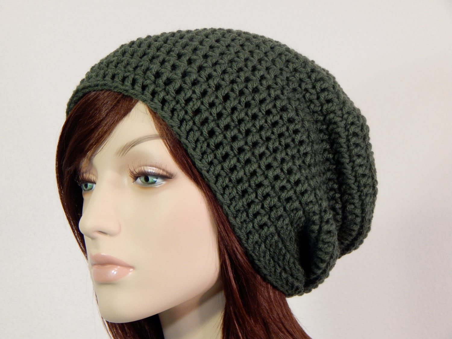 Hipster Slouch Hat Forest Green Slouchy 