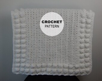 PATRÓN DE Ganchillo PDF, Manta para Bebé, Patrón de Manta para Bebé Las Nubes Esponjosas, Patrón de Ganchillo Manta para Bebé Puff Bobble, MarlowsGiftCottage