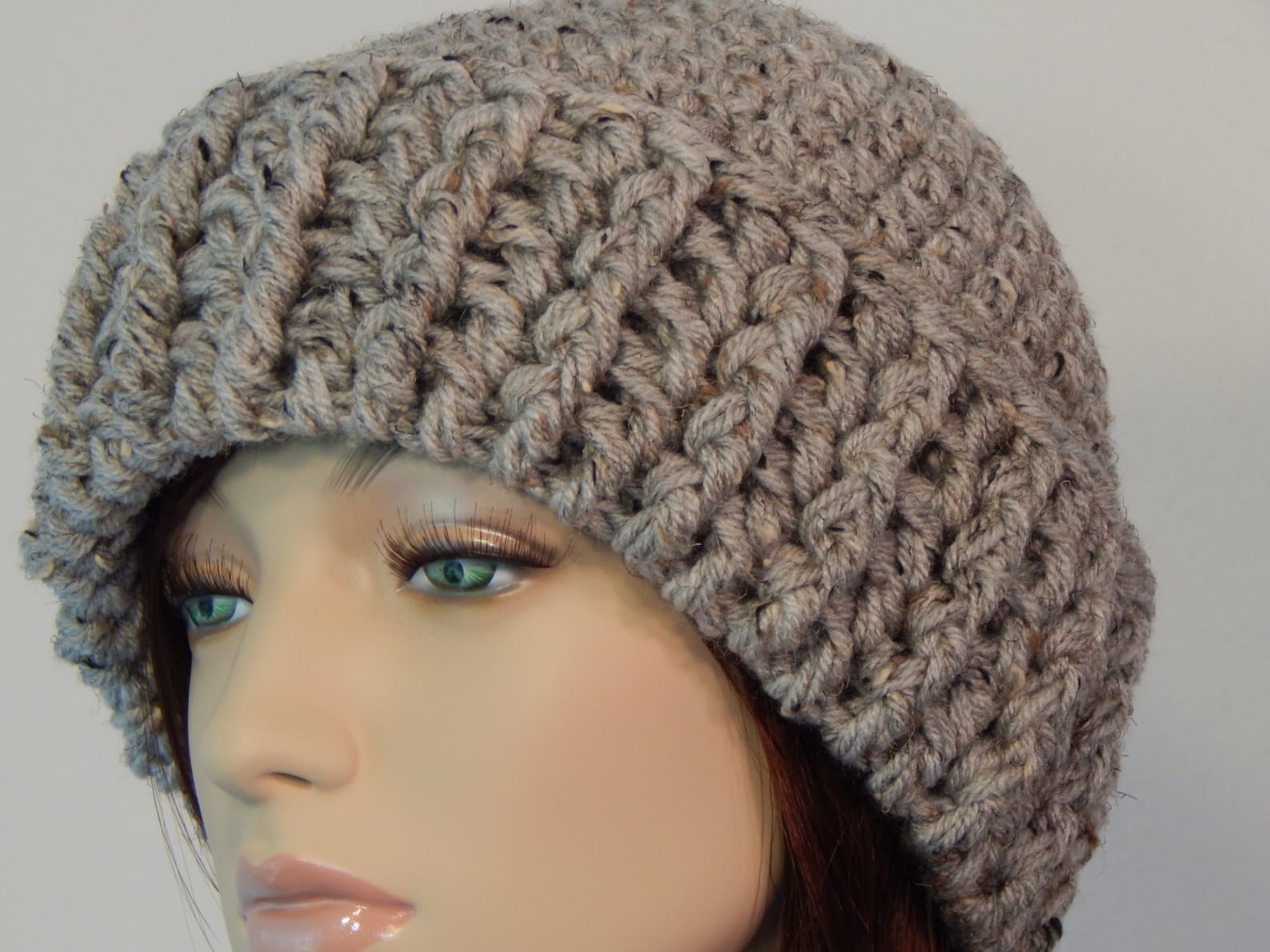Crochet PATTERN PDF The Brimmed Beanie Folded Cuff Hat | Etsy