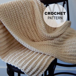 Crochet PATTERN PDF, The Bundle Up Blanket Crochet Pattern, Throw Blanket Pattern, Beginner Pattern, Super Soft Throw, MarlowsGiftCottage