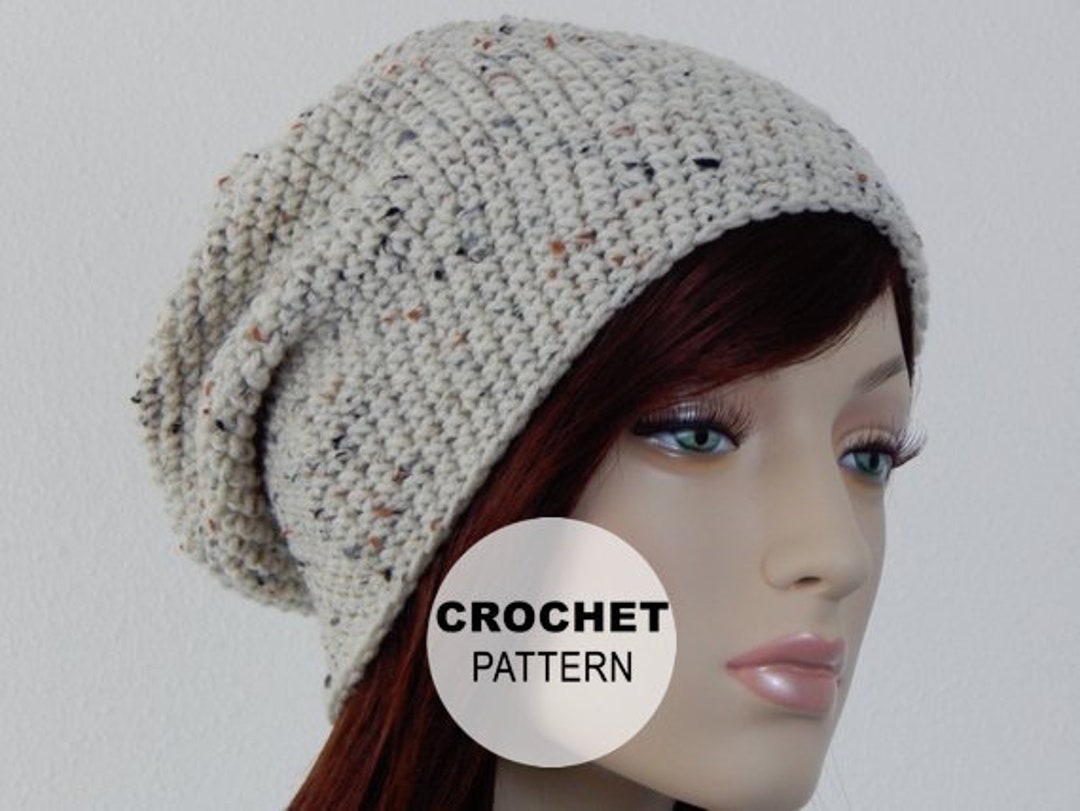Crochet PATTERN PDF, the Scene Slouch Beanie, Moldable Slouchy Hat ...