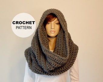 Crochet PATTERN PDF, The Amelia Cowl, Large Chunky Cowl, Winter Scarves, Bulky Crochet Cowl, Scarf Crochet Pattern, MarlowsGiftCottage