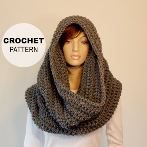Crochet PATTERN PDF the Aurora Cowl Over the Head Chunky - Etsy