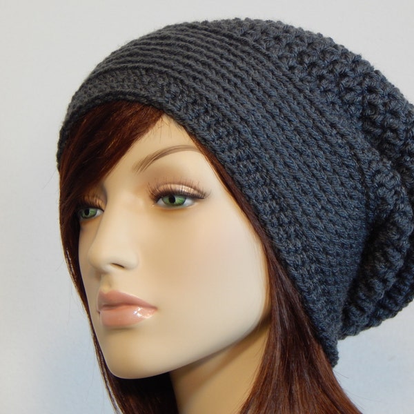 Color Choices, Dark Gray Slouch Hat, Grey Slouchy Beanie, Womens Hat, Slouchy Hat, Winter Hats, Slouchy Hat Women, Slouchy Beanie Women