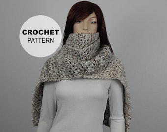 Crochet PATTERN PDF, The Regal Scarf Crochet Pattern, Large Scarf, Super Bulky Scarf Crochet Pattern, Winter Wrap Scarf, MarlowsGiftCottage