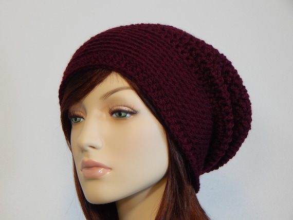 Color Choices, Burgundy Slouch Hat, Burgundy Slouchy Beanie  display picture 1