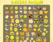 500+ Yellow Discord Emojis Pack | (Digital Download)