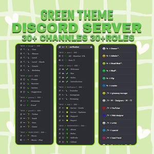 Green Theme Discord Template | Minimal, clean & Professional