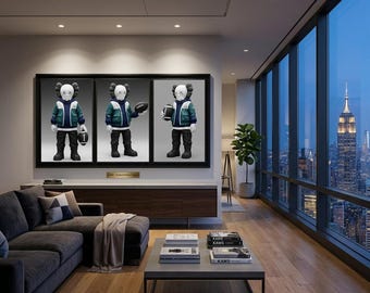 Stampa artistica da parete KAWS a tema basket, poster Hypebeast, arredamento streetwear moderno, arte minimalista di lusso per la stanza, stampa sportiva su tela, regalo per lui