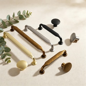 Vintage Antique Brass Zinc Alloy Cabinet Pulls Handles/Bronze Drawer Handles/Retro kitchen cabinet drawer pulls and knobs