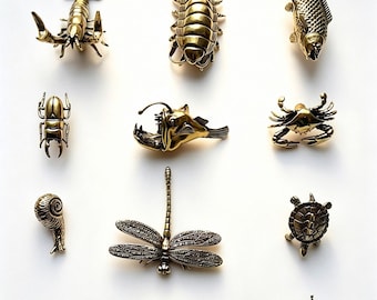 Antiqued Animal Cupboard Door Knobs,Brass Animals Jungle Animals Knob,Brass Dresser Pulls/Drawer Knob,Uniqueknob,Cabinet Hardware