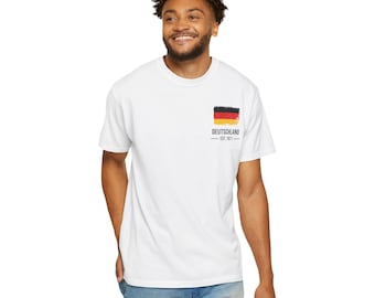 Deutschland Flag Minimalist Match Day Shirt T-Shirt | Football Fan Tee | Soccer Supporter Shirt | Football Lover GIft | Game Day Outfit
