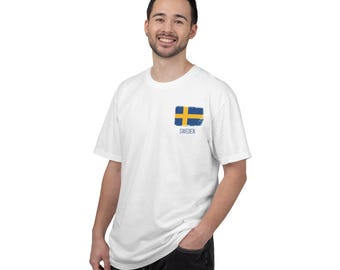 Sweden Flag Minimalist Match Day T-Shirt | Sweden Flag Graphic T-Shirt | Soccer Supporter Shirt | Football Lover GIft | Game Day Outfit
