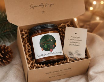 Personalized Soy Candle | Custom Photo & Quote Amber Jar Candle | Fall Gift for Family, Hostess, Christmas, Birthday, Wedding, Anniversary