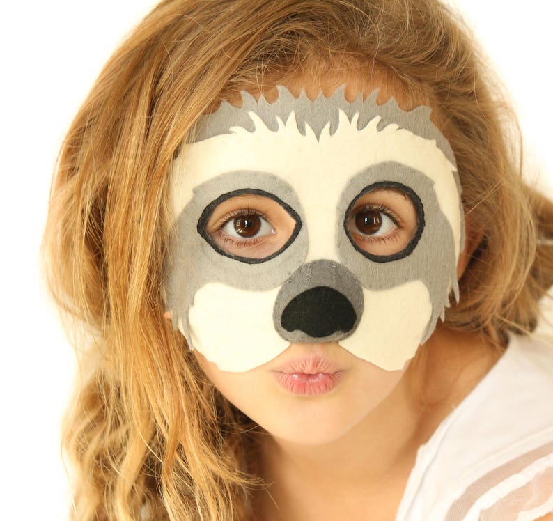 Sloth Mask PATTERN. Kids Felt Mask Sewing Pattern PDF. image 5