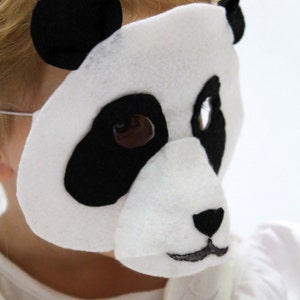 Panda Mask PATTERN. Kids Felt Mask Sewing Pattern PDF. image 6
