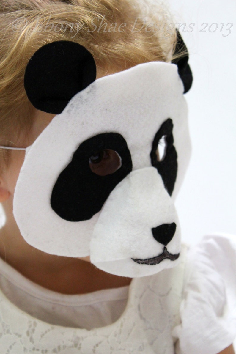 Panda Mask PATTERN. Kids Felt Mask Sewing Pattern PDF. image 6