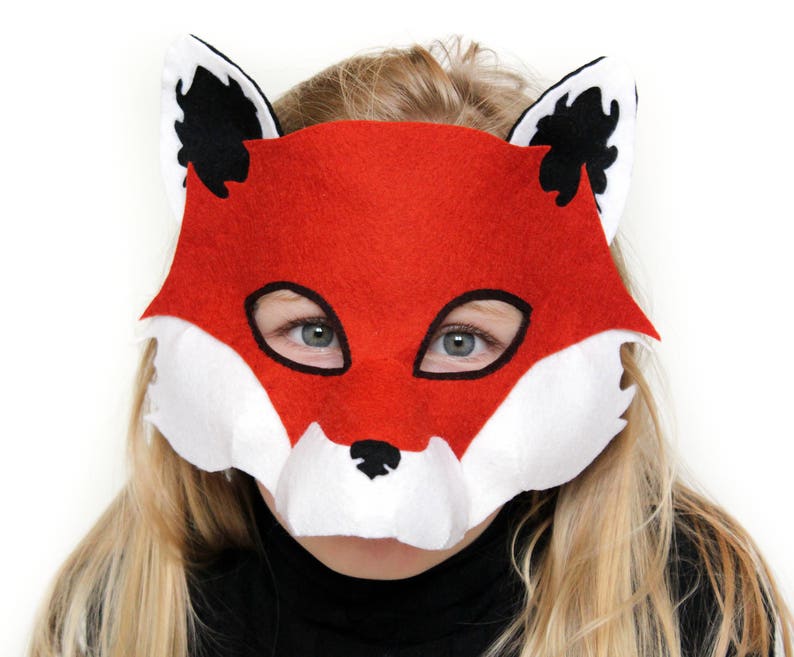 Fox Mask PATTERN. PDF Sewing Pattern for Kids Felt Fox Mask. image 2