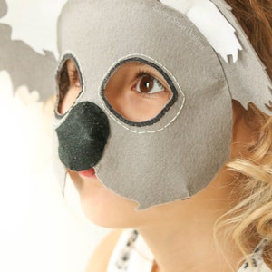 Koala Bear Mask PATTERN. PDF Sewing Pattern for Kids Felt Australian Koala Mask. image 2