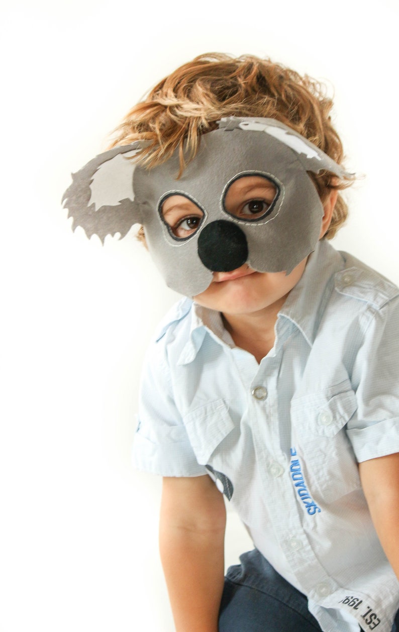 Koala Bear Mask PATTERN. PDF Sewing Pattern for Kids Felt Australian Koala Mask. image 7
