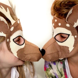 Deer Mask PATTERN. Kids Felt mask SEWING PATTERN image 2
