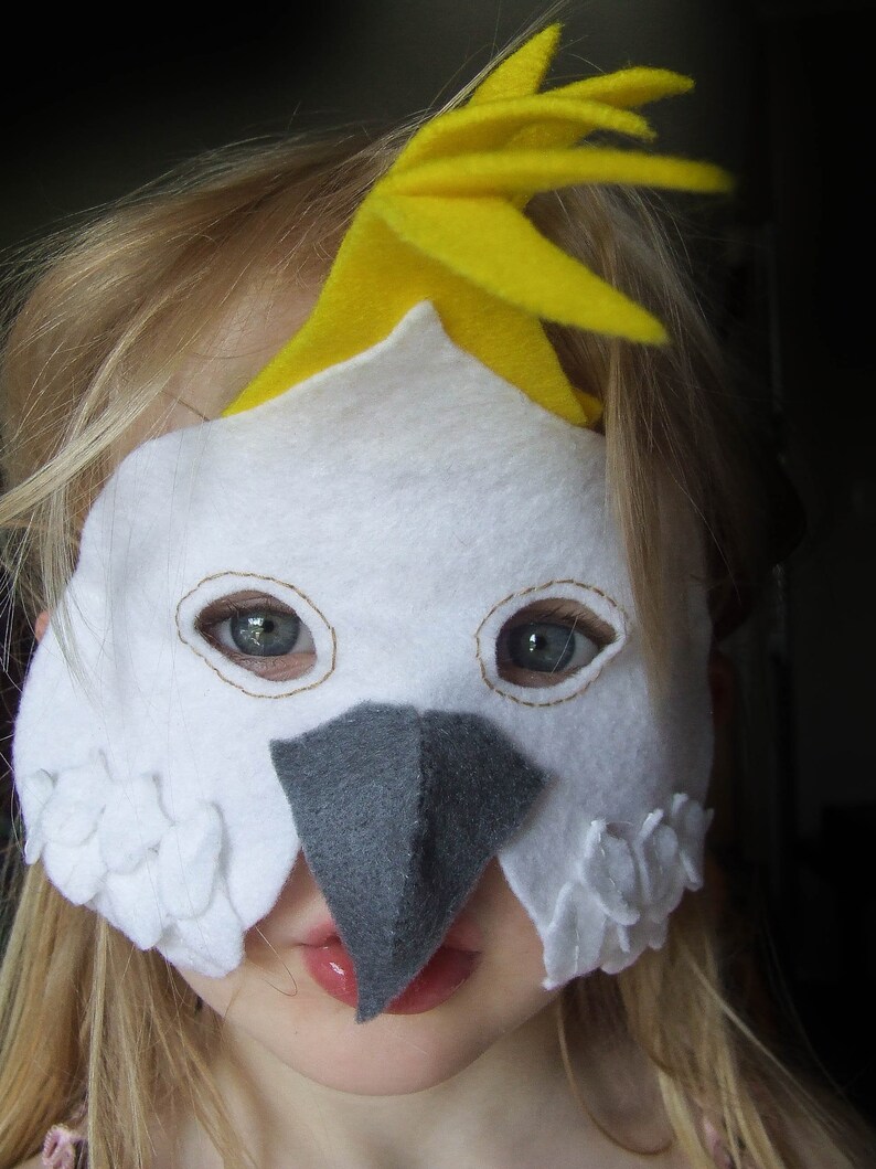 Cocky Mask PATTERN. PDF Sewing Pattern for Kids Felt Australian Sulpher ...