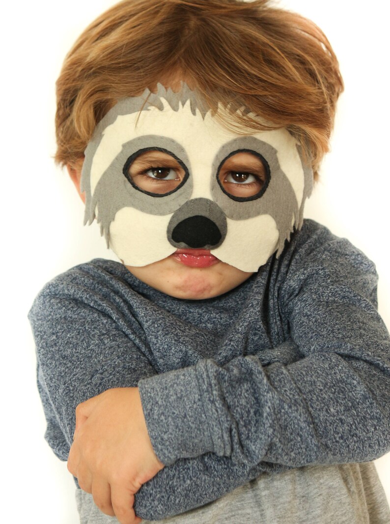 Sloth Mask PATTERN. Kids Felt Mask Sewing Pattern PDF. image 4