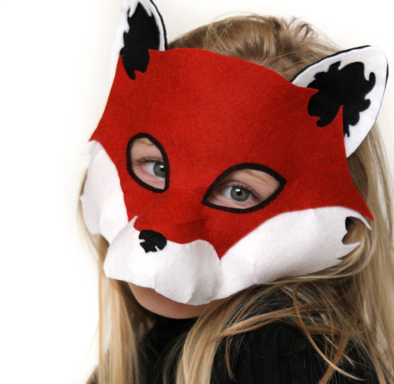 Fox Mask PATTERN. PDF Sewing Pattern for Kids Felt Fox Mask. image 3