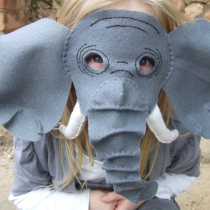 Elephant Mask PATTERN. Kids Felt Mask Sewing Pattern. image 6
