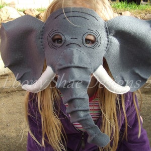 Elephant Mask PATTERN. Kids Felt Mask Sewing Pattern. image 2