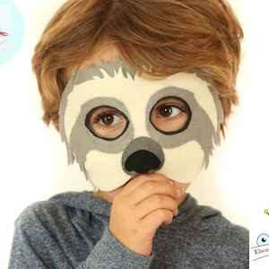 Sloth Mask PATTERN. Kids Felt Mask Sewing Pattern PDF. image 1