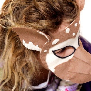 Deer Mask PATTERN. Kids Felt mask SEWING PATTERN image 7
