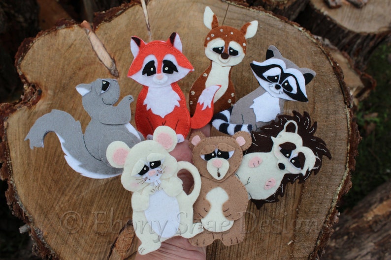 Felt Finger Puppet Patterns: Woodland felt animal patterns. Woodland Finger Puppets DIY image 9