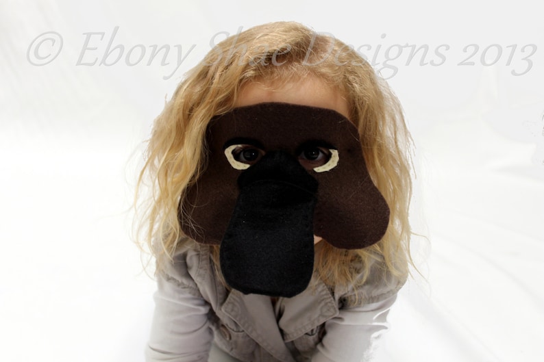 Platypus Mask PATTERN. Kids Felt Mask Sewing Pattern PDF. image 5