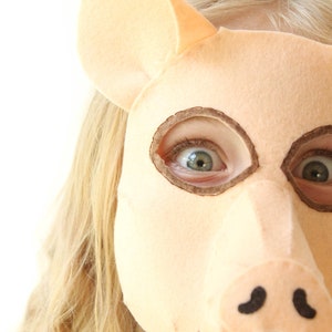 Pig Mask PATTERN PDF. Kids Felt Mask Sewing Pattern PDF. image 8