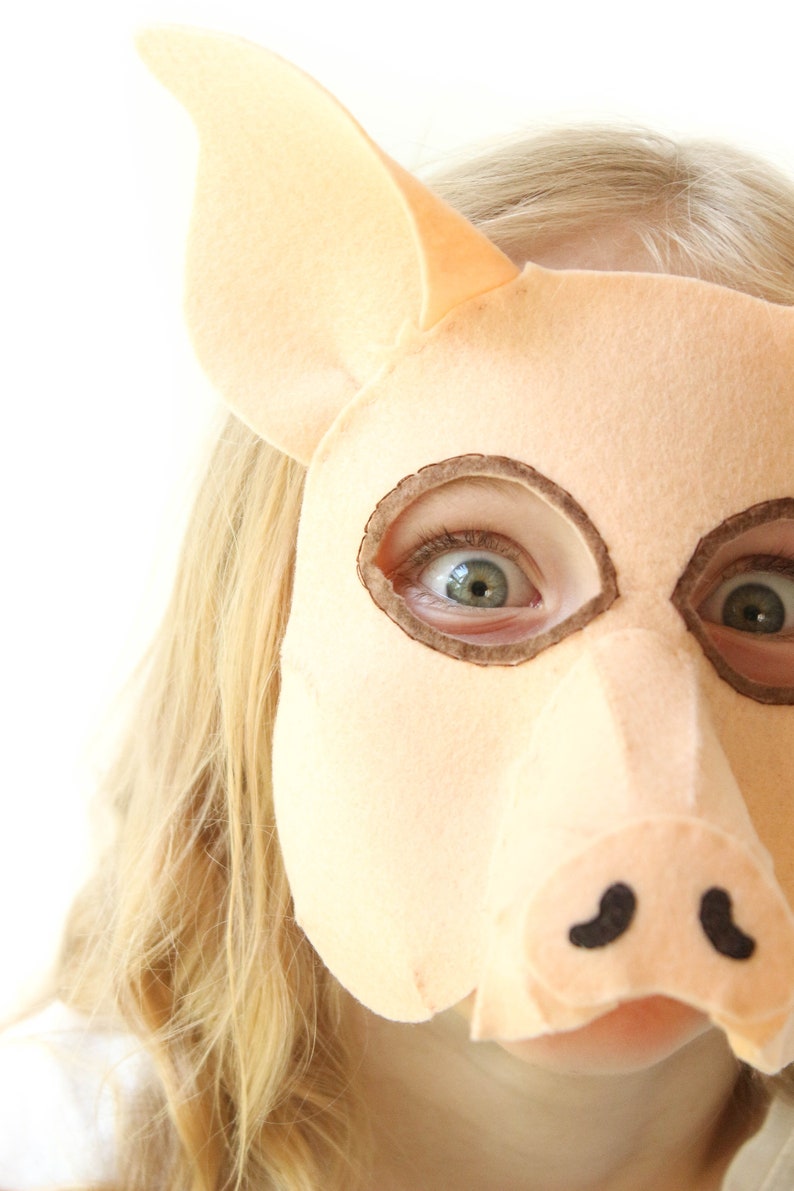 Pig Mask PATTERN PDF. Kids Felt Mask Sewing Pattern PDF. image 8