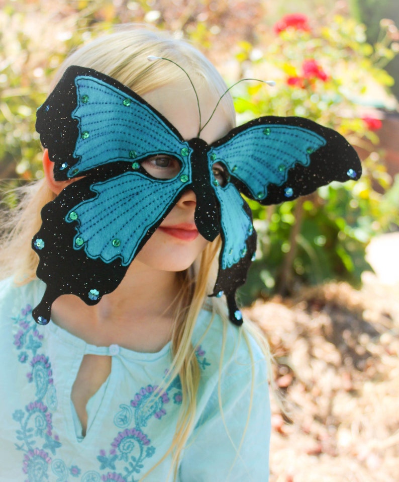 Butterfly Mask PATTERN. Kids Felt Mask Sewing Pattern image 3