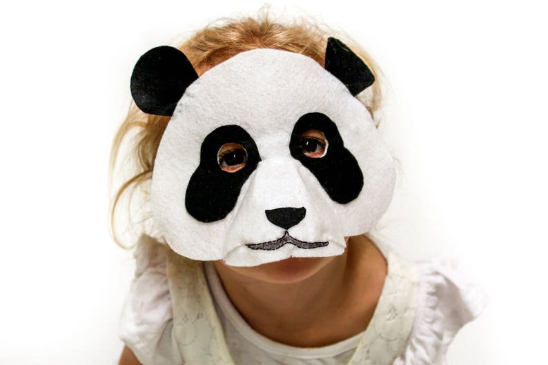 Panda Mask PATTERN. Kids Felt Mask Sewing Pattern PDF. image 4