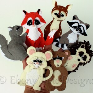 Felt Finger Puppet Patterns: Woodland felt animal patterns. Woodland Finger Puppets DIY image 10