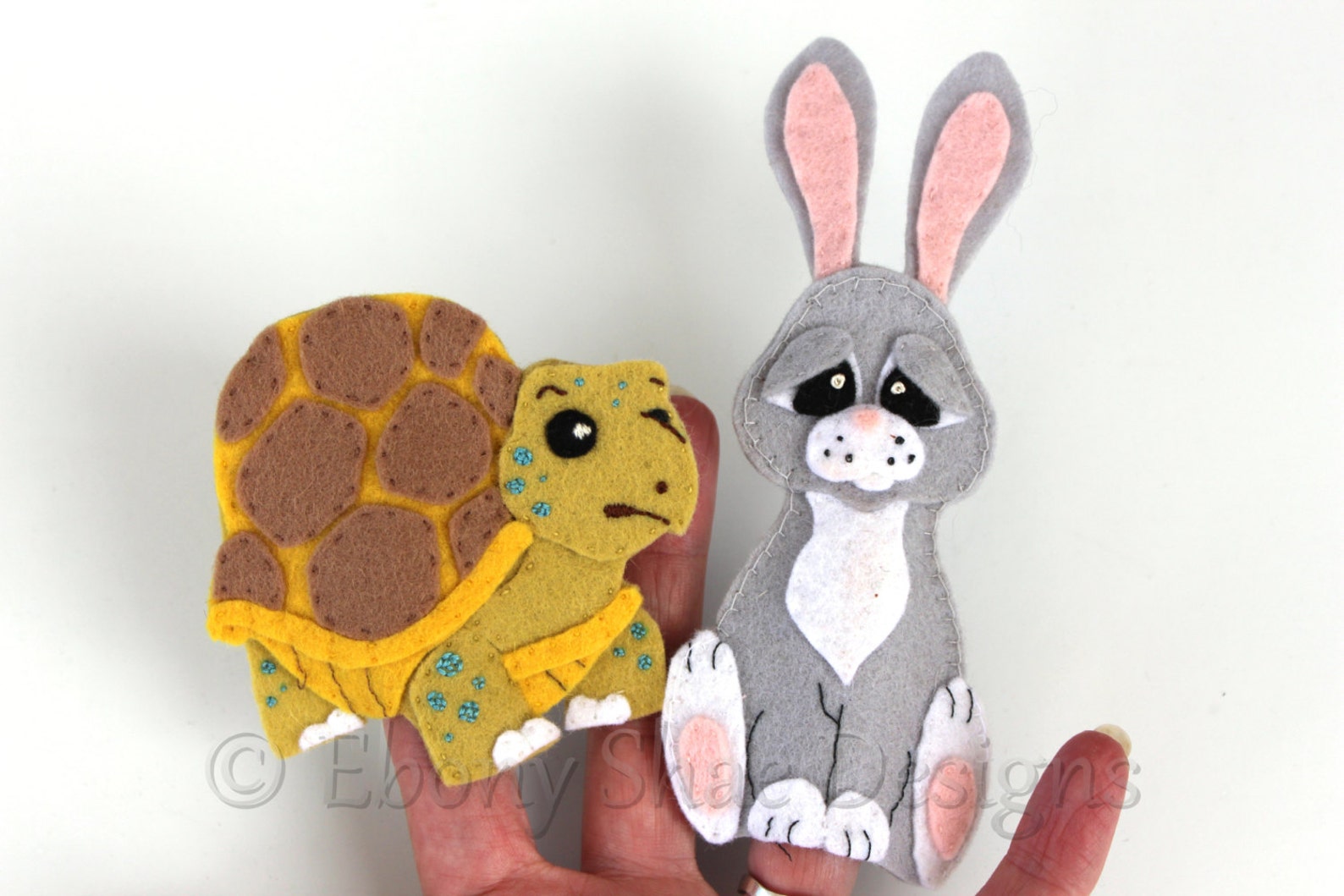 Finger Puppet Patterns: Tortoise and Hare. - Etsy Australia