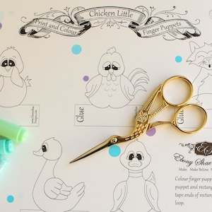 Printable Finger Puppets, Chicken Little. Paper Finger Puppets Download ...