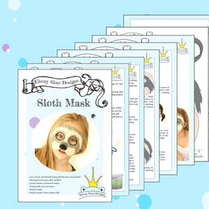 Sloth Mask PATTERN. Kids Felt Mask Sewing Pattern PDF. image 2