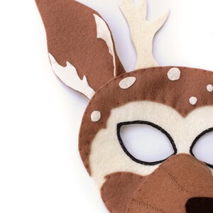 Deer Mask PATTERN. Kids Felt mask SEWING PATTERN image 6