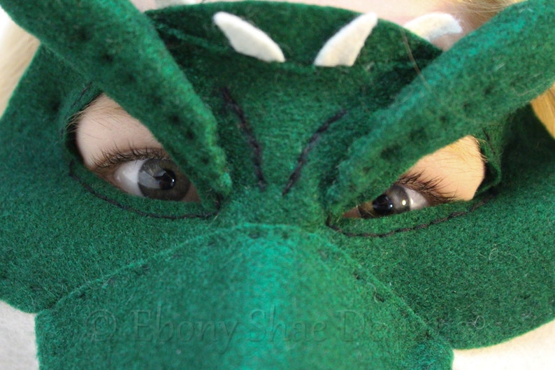 Crocodile Mask PATTERN. Kids Felt Mask Sewing Pattern PDF. image 3