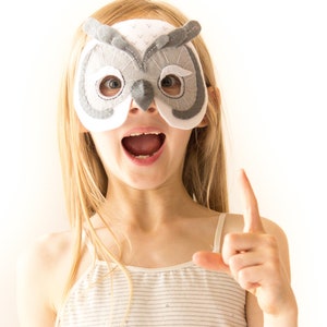 Owl Mask Pattern. Kids Felt Mask Sewing Pattern PDF. Owl costume. image 4