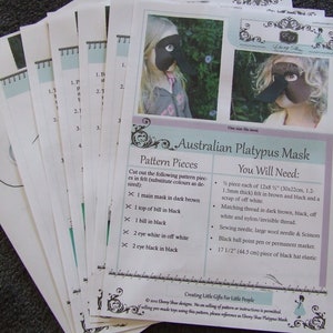 Platypus Mask PATTERN. Kids Felt Mask Sewing Pattern PDF. image 2