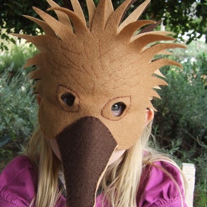 Felt Hedgehog mask PATTERN. Kids Echidna mask Sewing Patter PDF. image 8
