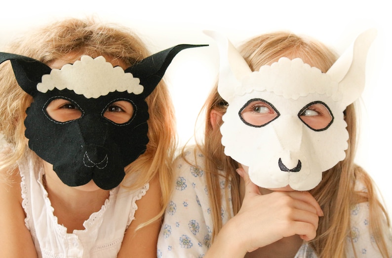 Lamb Mask PATTERN. Kids Felt Mask Sewing Pattern | Etsy