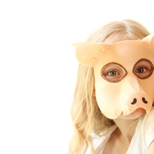 Pig Mask PATTERN PDF. Kids Felt Mask Sewing Pattern PDF. image 3